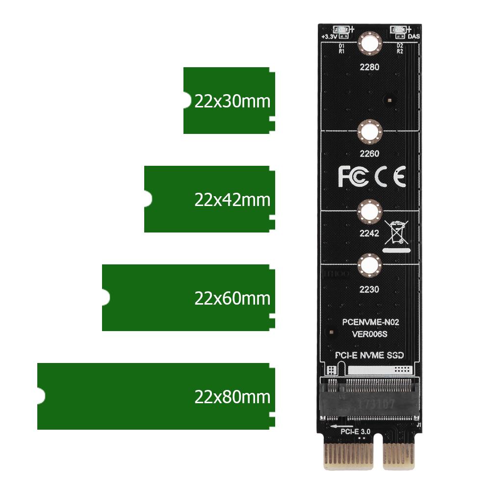 1/2/3/5 шт. Адаптер-карта расширения NVME M.2 на PCI E3.0 1X Высокоскоростная карта-конвертер M Key NGFF Модуль-конвертер