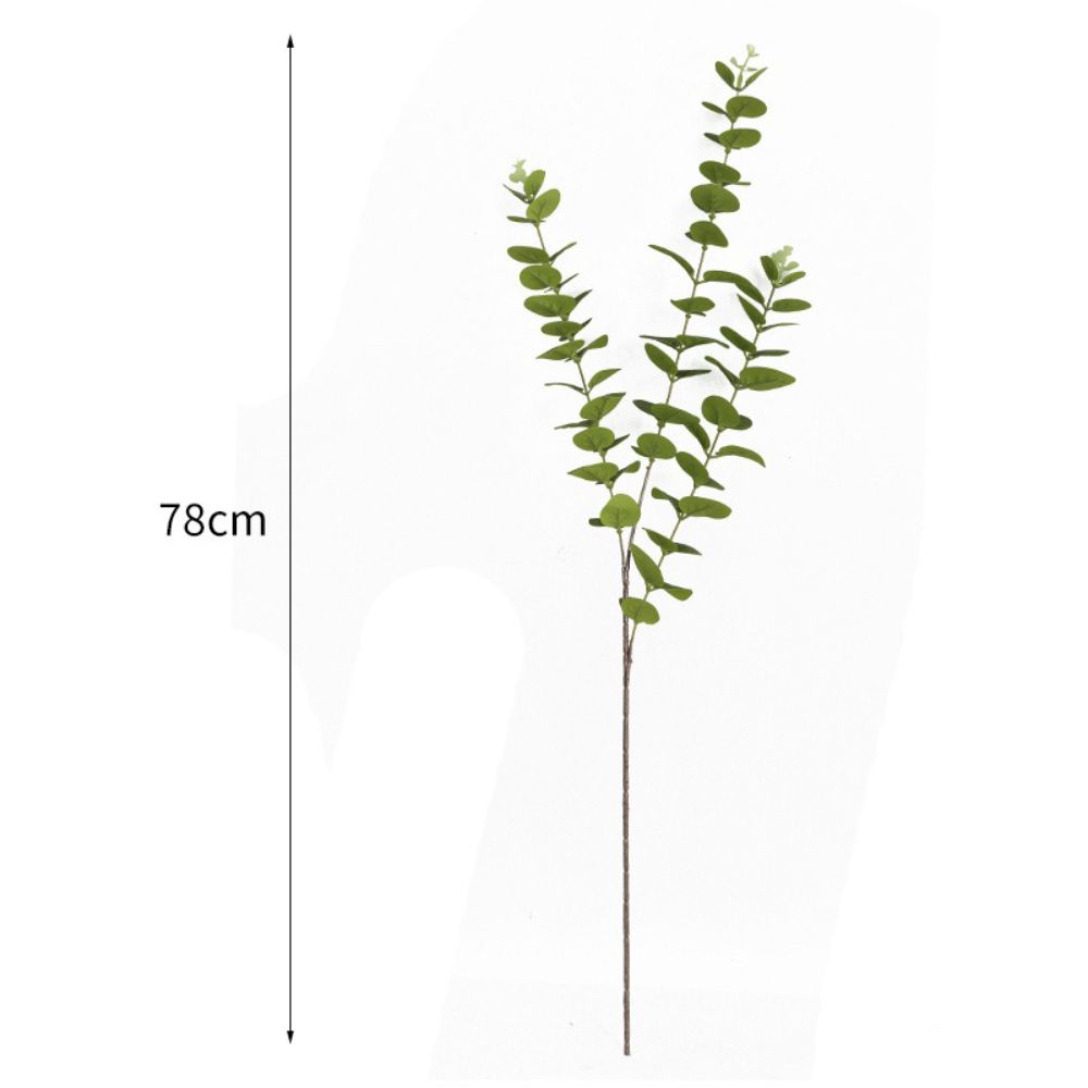 Simulation Design Artificial Eucalyptus Stems Plastic Material Fake Plants Leaves Christmas Decor