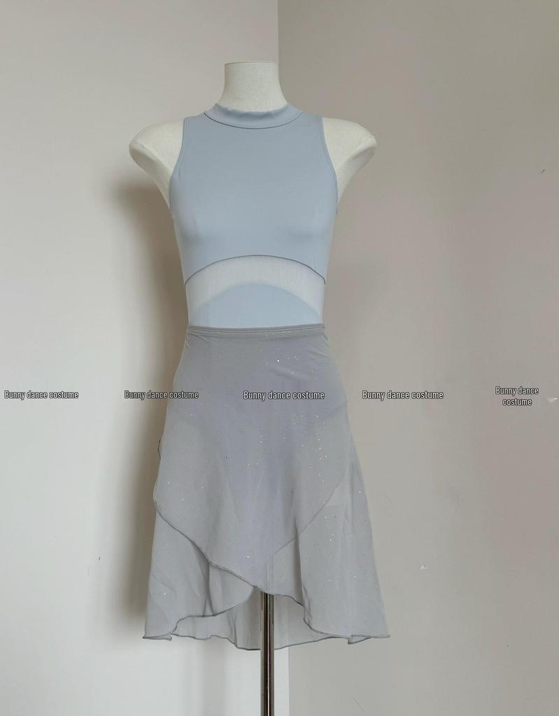 Женский балетный купальник-ханбок с подкладкой для танцев, экзаменов по искусству, йоги и выступлений.