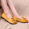 Vintage Handmade Women Flats Casual Shoes Genuine Leather Soft Shoes for Mother Fashion Loafers