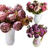 8 Heads Vintage Artificial Peony Flower Wedding Party Home Room Decoration Gift