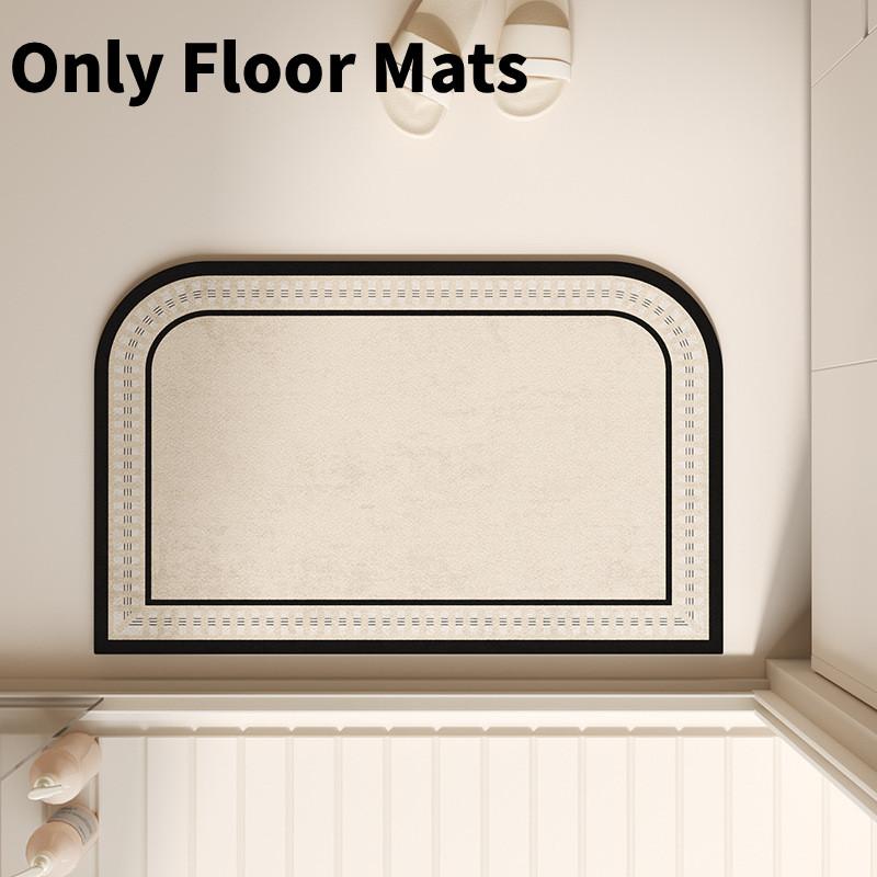 Diatom Mud Contemporary Washroom Floor Mats Bathroom Material Spaces Living