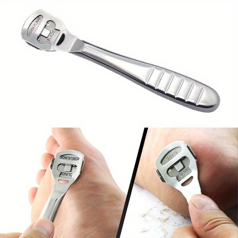 1 набор из нержавеющей стали для бритья ног и удаления огрубевшей кожи на пятках с 10 лезвиями, набор инструментов для ухода за ногами и педикюра