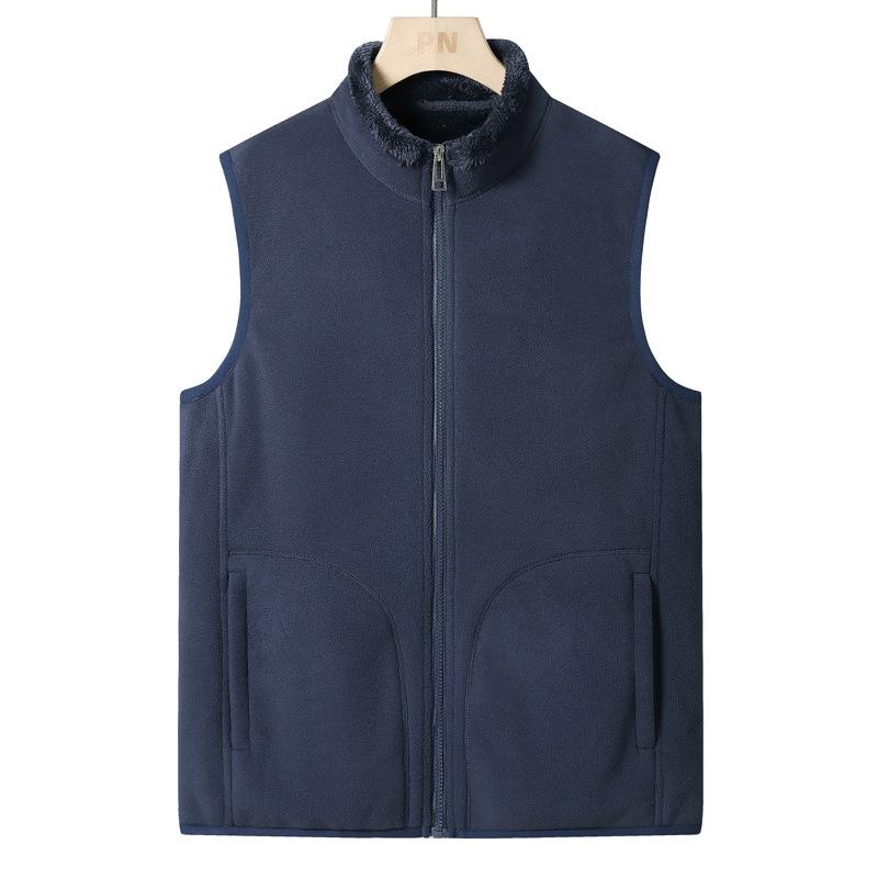 Polar Fleece Vest for Men with Thick and Loose Sports Fleece Jacket, Horse Clip Lamb Fleece Camisole Jacket