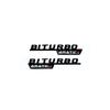 CWDRF1 3D Flat Letters Biturbo 4matic 4matic+ Plus ABS Emblem for Mercedes Benz AMG C43 E43 GLE43 GLC43 GLE53 Car Fender Side Sticker