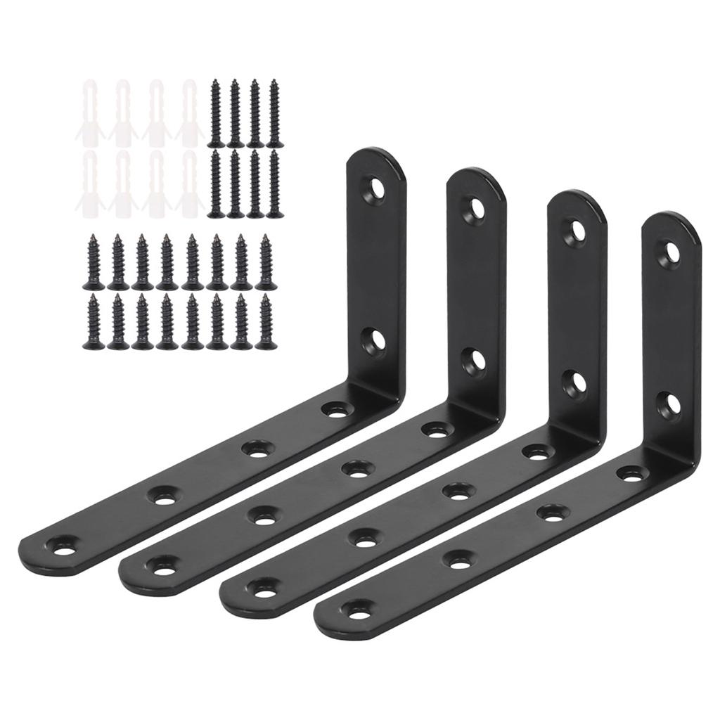 4/8 шт. 90-градусные кронштейны для полок, прочный металлический угловой кронштейн для рабочего пространства стола, декоративный угловой кронштейн для соединения