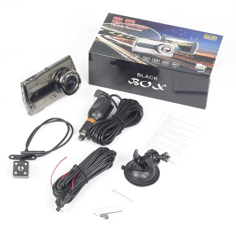 4,0-дюймовый 1080P видеорегистратор Full HD с ночным видением, детектор движения, водонепроницаемая камера, режим парковки, автомобильный видеорегистратор с функцией обнаружения столкновений