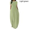 Women Casual Loose O-Neck Long Dresses Short Sleeve Summer Beach Dress Elegant Evening Party Dress