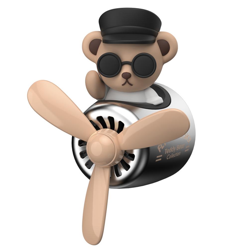 Car Air Freshener Smell In The Styling Vent Perfume Diffuser Bear Pilot Rotating Propeller Fragrance Air Fresheners Clip