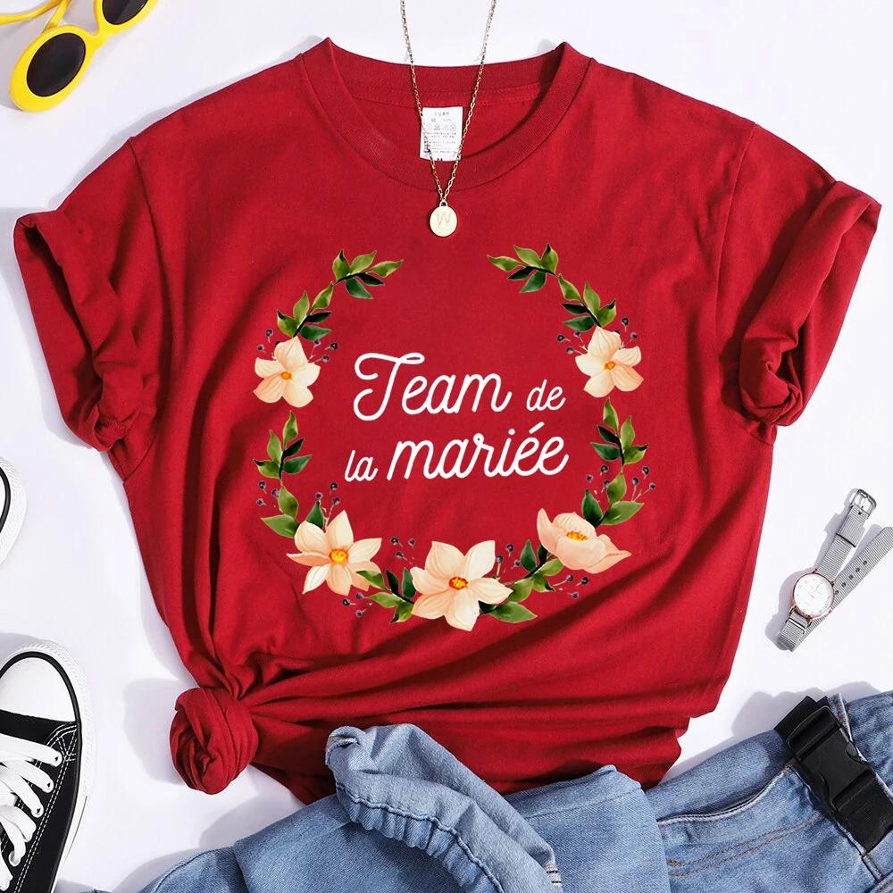 Футболка для подружек невесты Team Bride, парная, топы для свадебной вечеринки, футболка EVJF для команды невесты, подарки для девичника, КРАСНЫЕ футболки для девичника