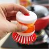 Kitchen Pan Brush Automatic Hydraulic Pan Brush Pressing Liquid Brush Decontamination Cleaning Brush Brush Bowl with Detergent Brush