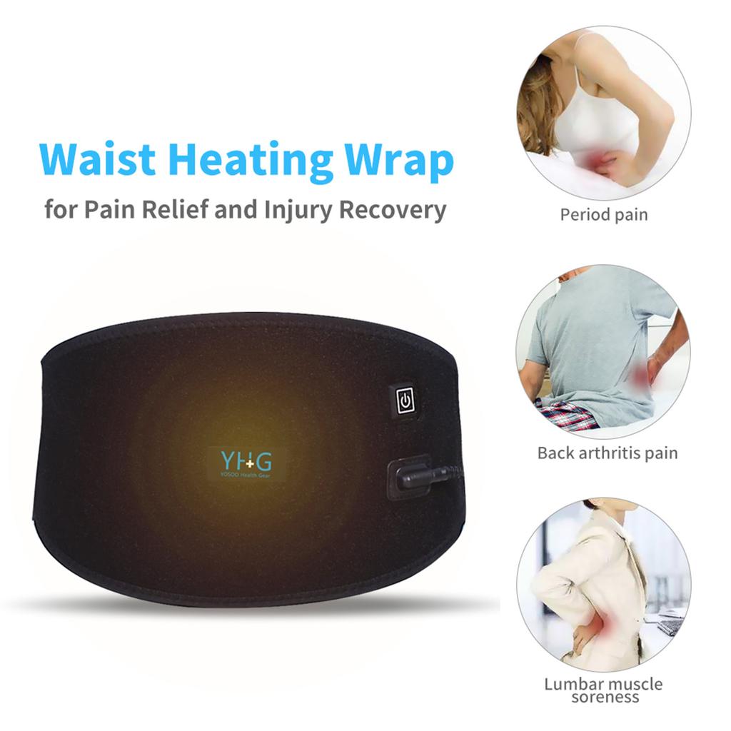 YHG USB Charging Electric Heating Hot Therapy Abdomen Waist Support Belt