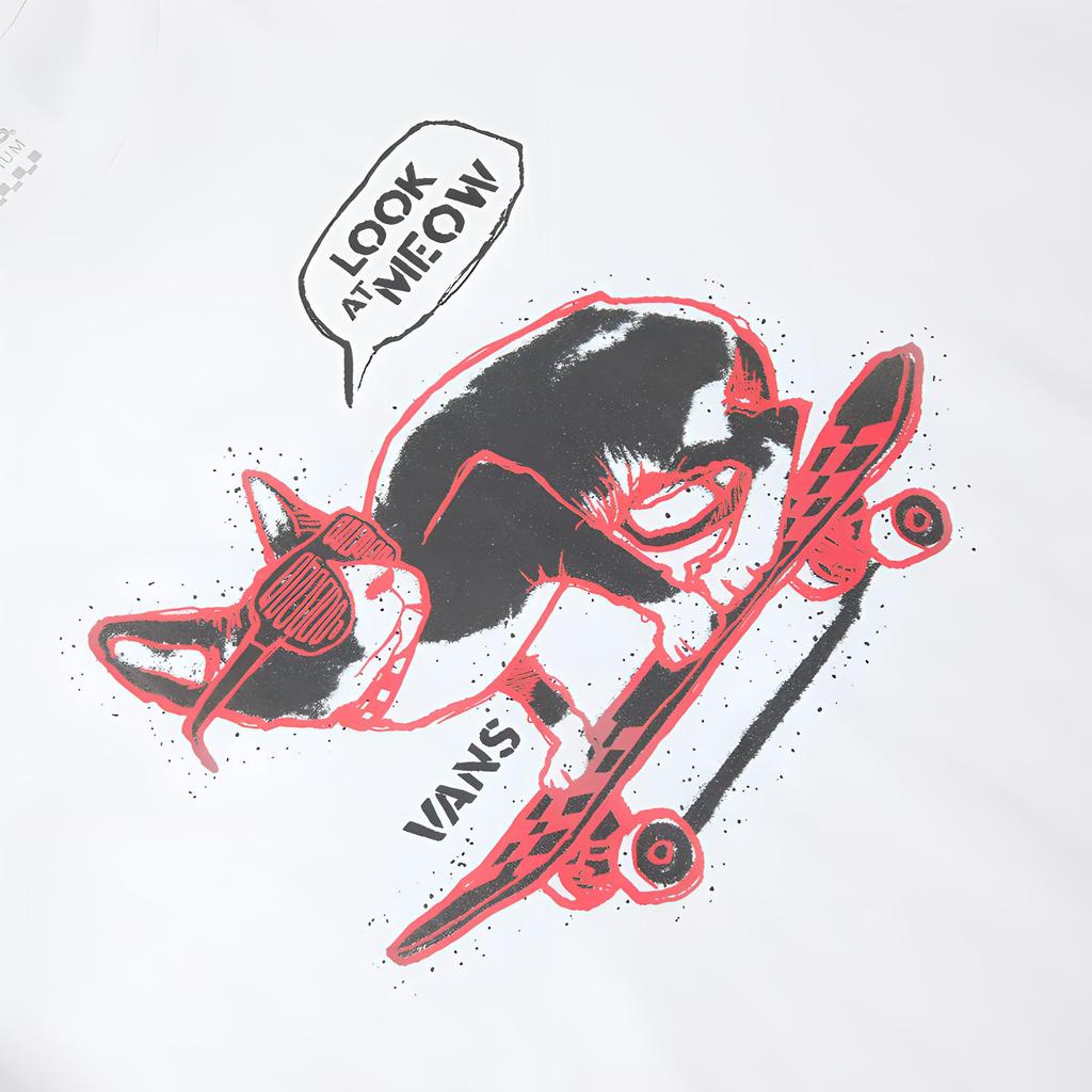 Vans Футболка с коротким рукавом и графическим принтом, женские топы, цвет белый VN000GU4WHT1