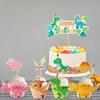 Cute Cartoon Dinosaur Cake Topper Jungle Safari Dino Birthday Cake Surround Kids Boys Happy Dinosaur Birthday Party Cake Décor