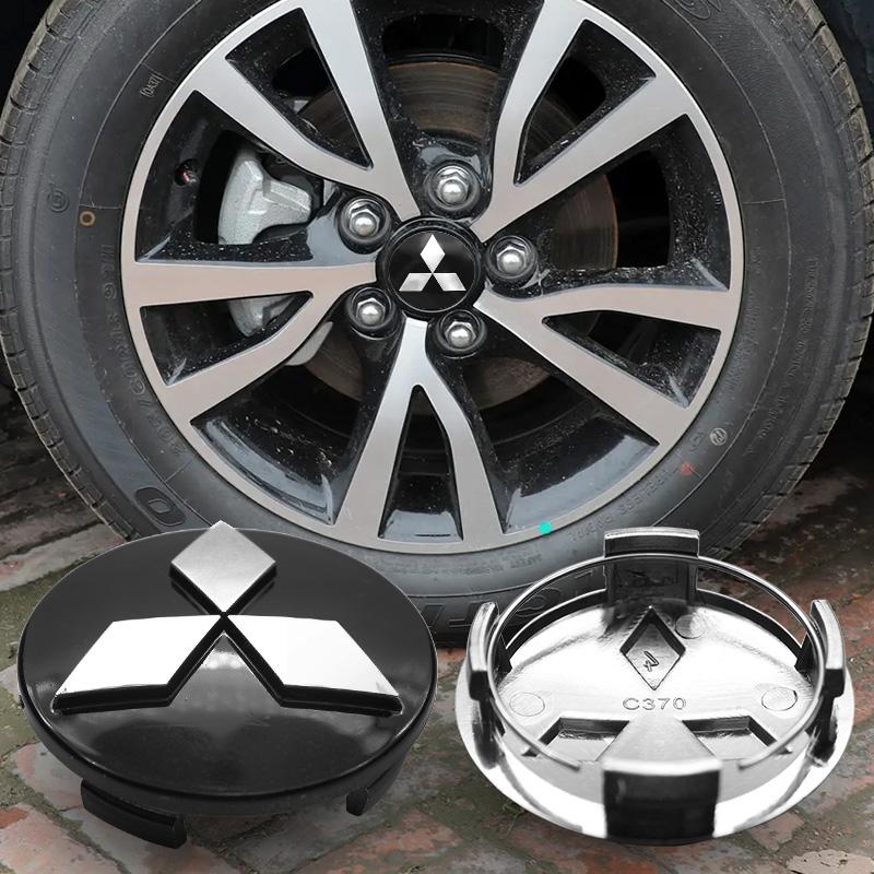 4Pcs 60mm Car Wheel Center Hub Caps Cover For Mitsubishi Ralliart Lancer 10 Asx Outlander Asx Pajero Sport L200 Auto Accessories
