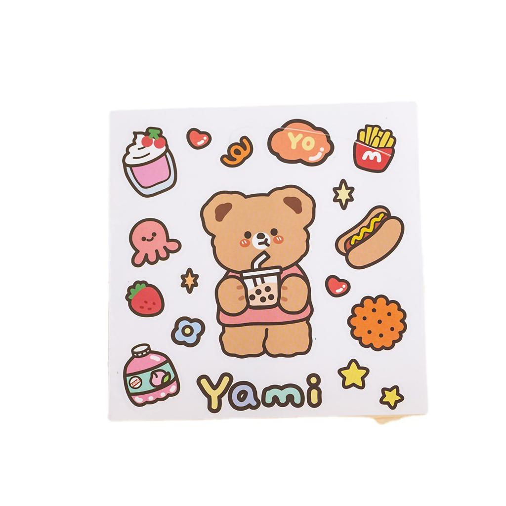 Наклейки Мультяшные милые наклейки Чашка для воды Ручные бухгалтерские книги Мобильный телефон ПВХ наклейки