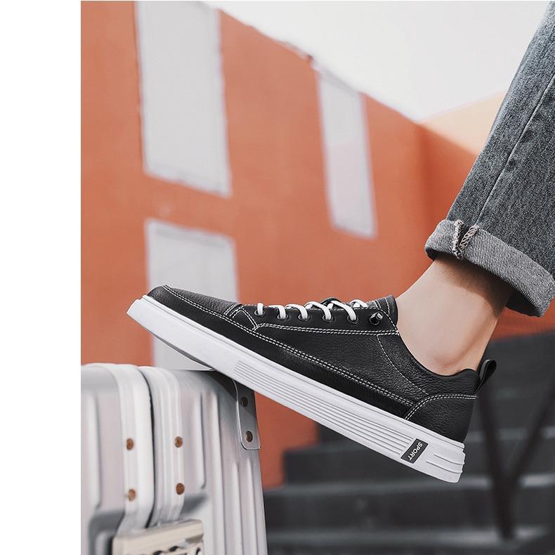 Men'S Shoes Summer White Shoes Trendy Board Shoes Versatile Casual Leather Shoes Summer Sports Little White Tide Shoes