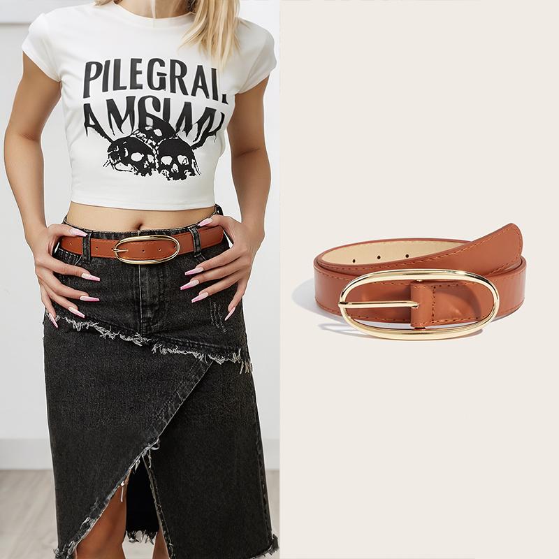 Korean Style Retro Jeans Belt Female Personality Y2K Vintage Ins Style With Jeans Belt Decoration Belt Clothing Accessories