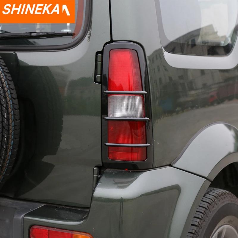 SHINEKA Колпаки на фары для Suzuki Jimny 2007-2017 Автомобильные задние фонари Декоративная накладка на задний противотуманный фонарь Комплект отделки Внешние аксессуары
