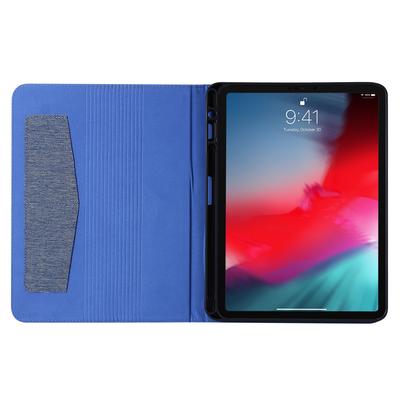 Для iPad Эйр 11 (2025)/(2024) Чехол Картхолдер Слот для ручки Кожаный Чехол для планшета Тканевая текстура