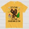 It's Fine I‘m Fine Everything Is Fine,Wookiee Christmas Funny Cotton Summer Casual Cool Loose T-Shirt