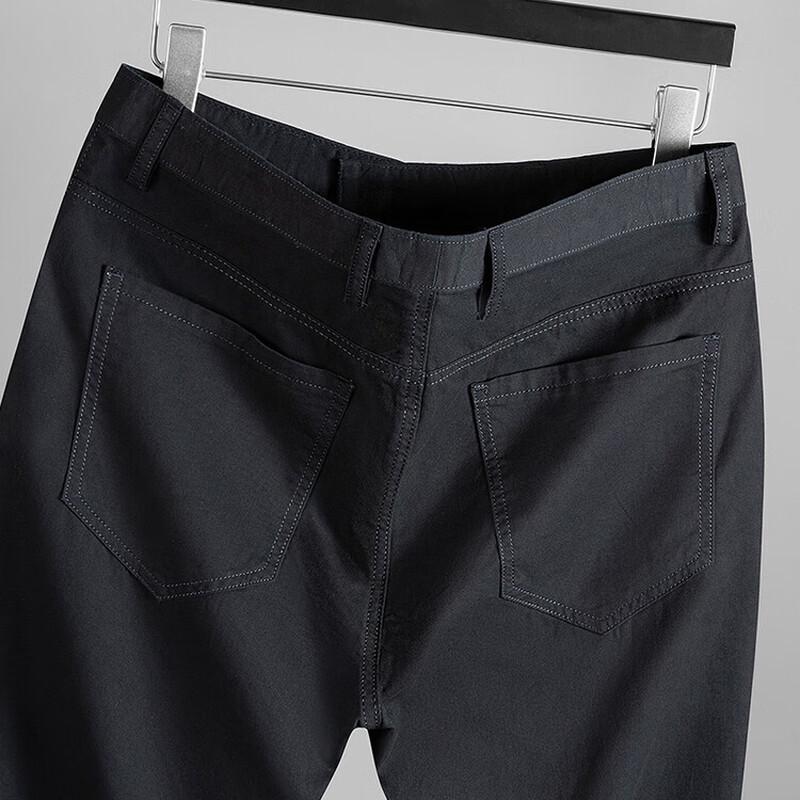 Hengyuanxiang Мужские прямые повседневные брюки из чистого хлопка
