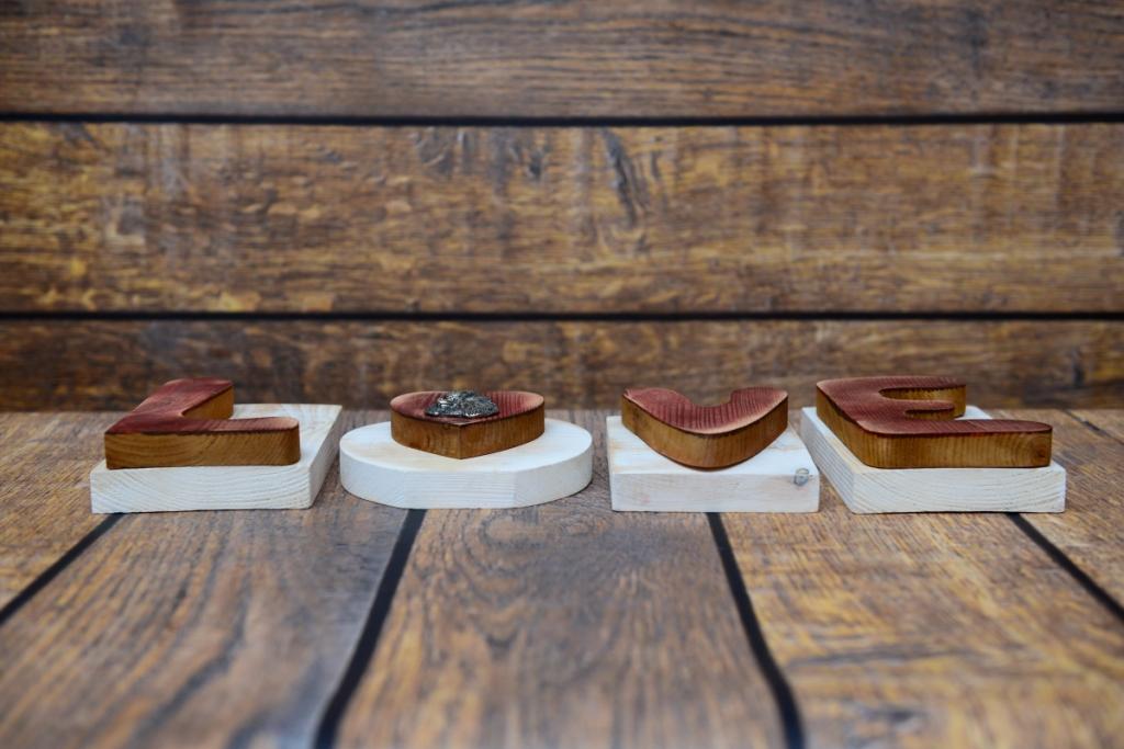 Poodle - wooden LOVE sign, interior decoration with a dog, charming ornament for the shelf by Art-Dog brand