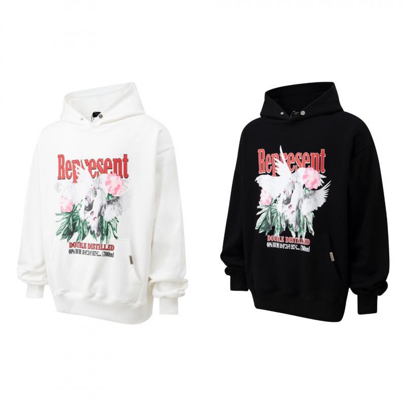 Unisex Hooded Sweatshirt With Letter Print Loose Fit Cotton Pullover Teens Adults Fall Casual Wear