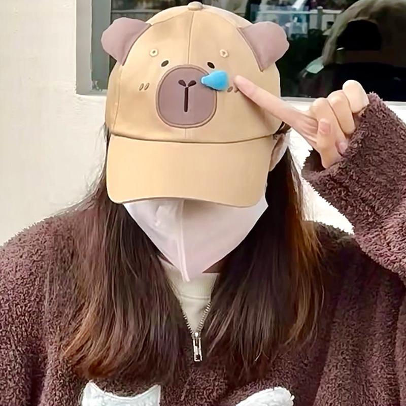 Вышитая капибара парная бейсболка солнцезащитные шляпы для пап модная дышащая кепка для гольфа унисекс