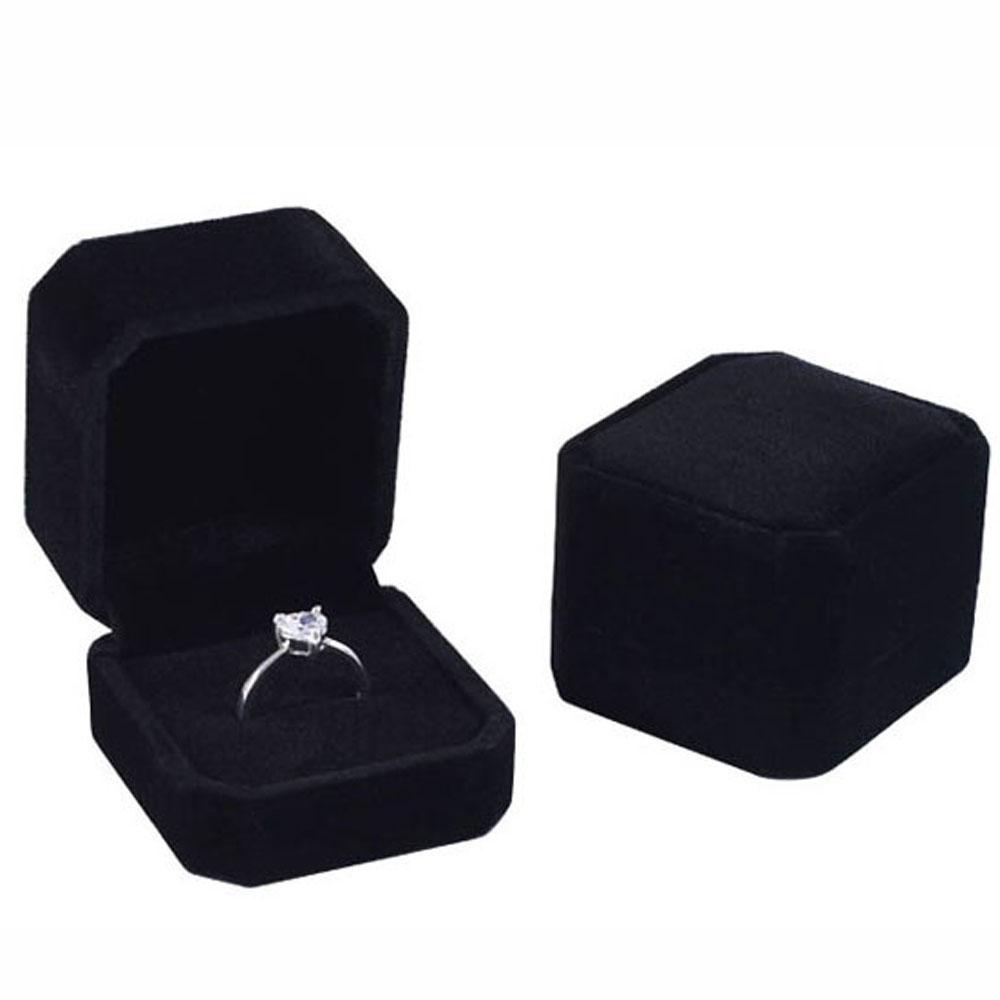 Packaging Box Square Ring Holder Box Storage Organizer Earring Display Case Ring Box Jewelry Box