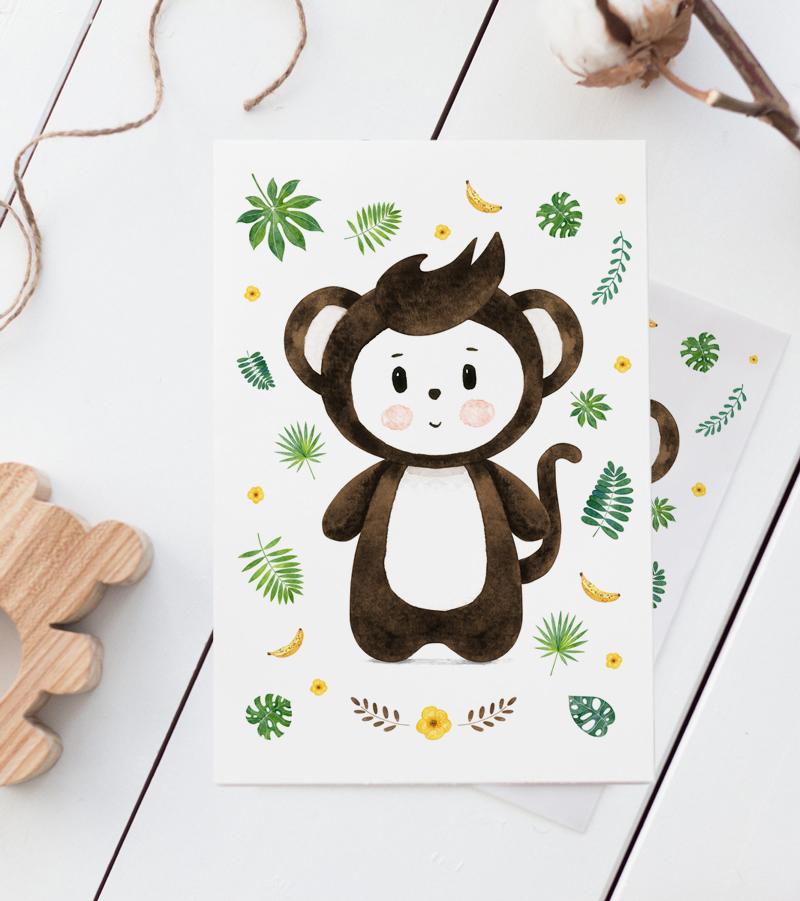 Plakat małpka małpa obrazki dla dzieci