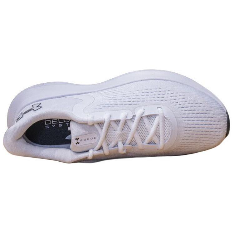 Under Armour Charged Rogue 5 Удобная Универсальная Амортизация Низкий Верх Повседневные Кроссовки для Бега Мужские Кроссовки Белые 3028256-100