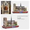 ASSYME Cubic Fan 3D Puzzle Craft Kit, Notre Dame Cathedral (with LEDs), L173h, No Glue or Tools Required