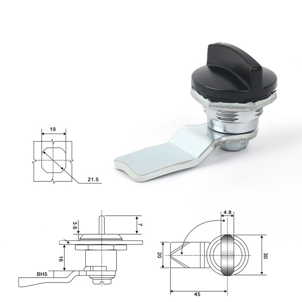 Stainless Steel Instrument Cabinet Lock Keyless Swivel Lock Furniture Security