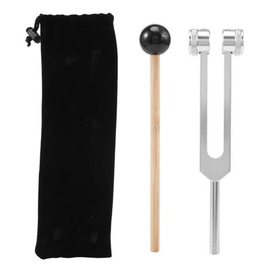 128 Hz Tuning Fork Metal Sound Vibration Tool for Relaxation And Body Awareness Easy to Use Tuning Fork with Mallet And Storage Pouch