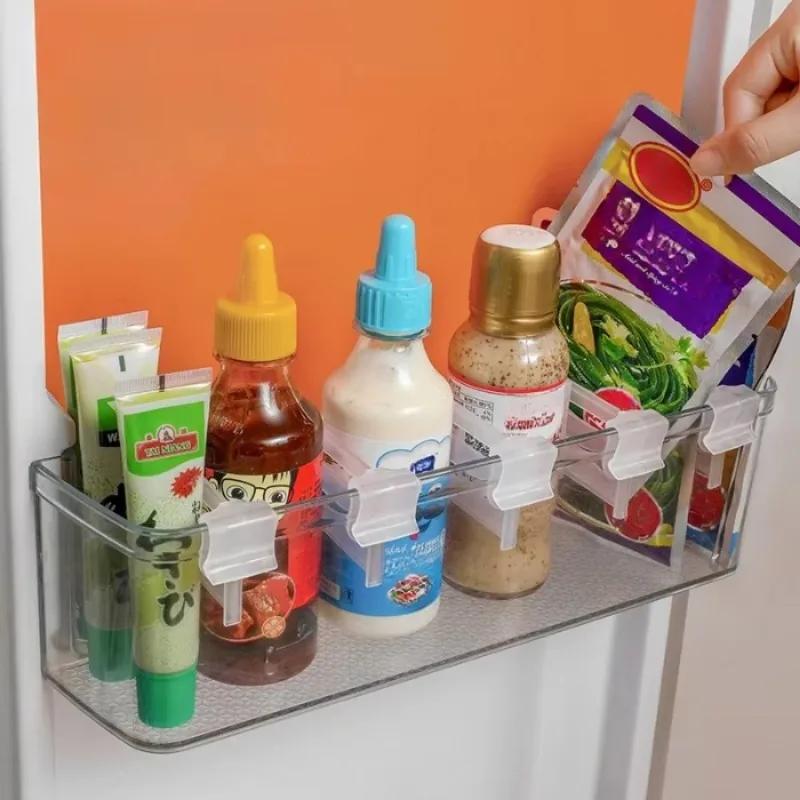 1/4 шт. Контейнер для ароматизаторов холодильника Зажим для холодильника Регулируемый защелкивающийся зажим для отделения холодильника Категория хранения напитков