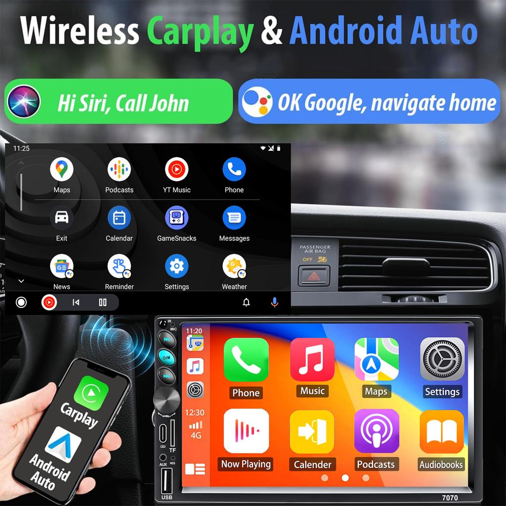 Carplay автомобильное радио 2din сенсорный экран автомобильный стерео Mp5-плеер с Bluetooth Mirrorlink USB 2 Din авторадио для универсального