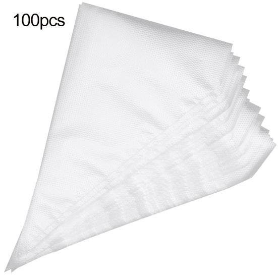 100 шт. Кондитерские мешки треугольные прозрачные, легко покрываются глазурью и чистятся, удобные утолщенные пакеты для украшения торта