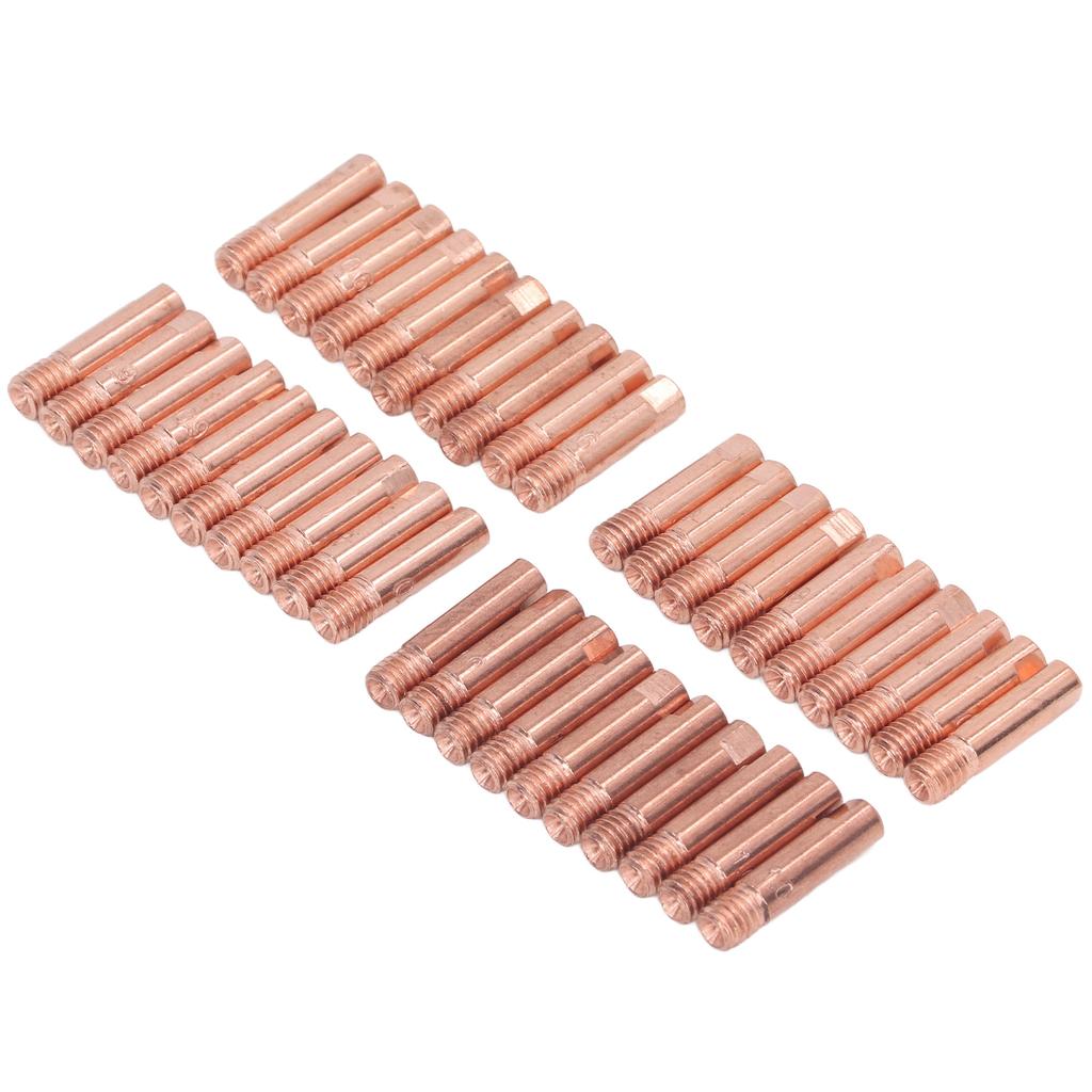 40 шт. Контактный наконечник сварочной горелки Медный Жаростойкий 15AK Сварочные наконечники от 0,6 мм до 1,0 мм