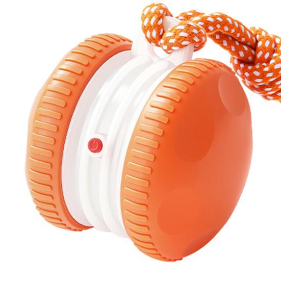 Катающийся Игрушечный Пес 2 Скорости Автоматически Катающийся Игрушка для Питомцев Электрический Интерактивный Игрушечный Пес Мяч с Веревкой для Маленьких Средних Собак Кошек Игра Снятие Скуки