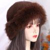 Warm Luxury Plush Hat Thicken Winter Fluffy Hats Fashion Faux Fur Bucket Hat  Girls