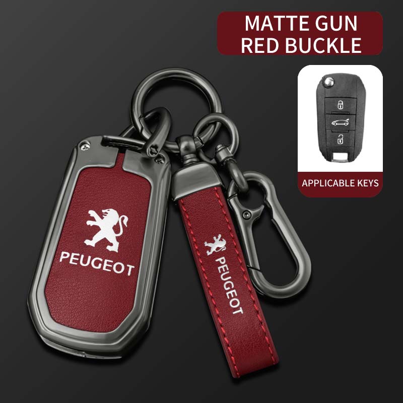Zine Alloy Car Remote Key Case Shell Cover Protection Fob For Peugeot 208 2008 301 308 508 5008 RCZ Keychain Styling Accessories