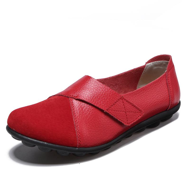 Orthopedic PU Leather Loafers Soft Sole Casual Flats Shoes For Women Students Plus Size