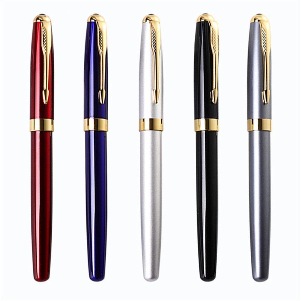 Quality Black Golden Business Student Metal Writing Pens Fountain Pen Inking Pens Signature Pen