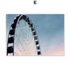 Romantic Sunset Landscape Painting Ferris Wheel Posters for Home Design Modern Decoration for Living Room Frameless Art Prints No Frame