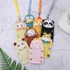School Office Supplies Name Card Work Card Silicone ID Badge Card Holder with Rope Protector Cover