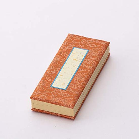 Буддийский алтарь Хасэгава, Книга памяти, Чистый шелковый дамаск, Красный, С датой, 4,5 см, Высота 13,7 см, Сделано в Японии, Дзёдо-синсю