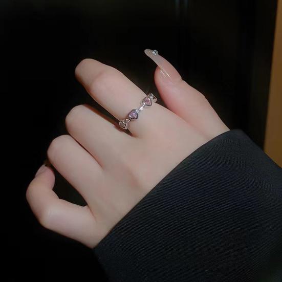 Кольцо на кулак с геометрическим рисунком, модный предмет, открытое кольцо с сердцем и любовью, женские аксессуары