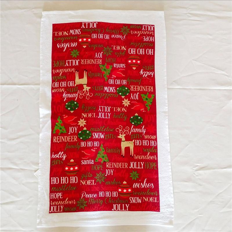 1 шт. Рождественская серия Печатное хлопковое кухонное полотенце Кухонное полотенце Инструмент для уборки Декор для рождественской вечеринки Подарок