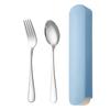 Portable Tableware 410 Stainless Steel Spoon Knife and Fork Three-piece Set Household Simple Student Dormitory Tableware Set Fit